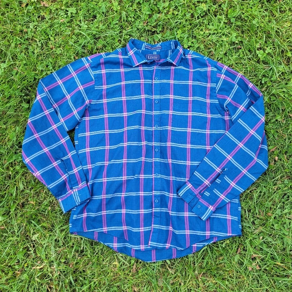 Vintage Levi's Mens plaid button down shirt Large - Picture 1 of 5